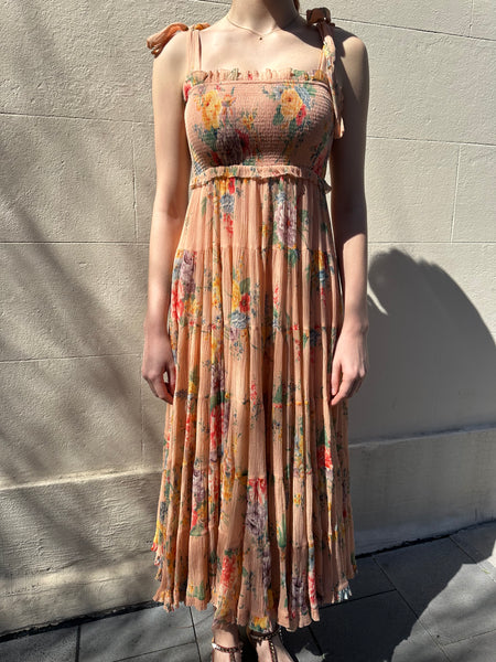 Zimmermann Apricot Floral Dress Size 1