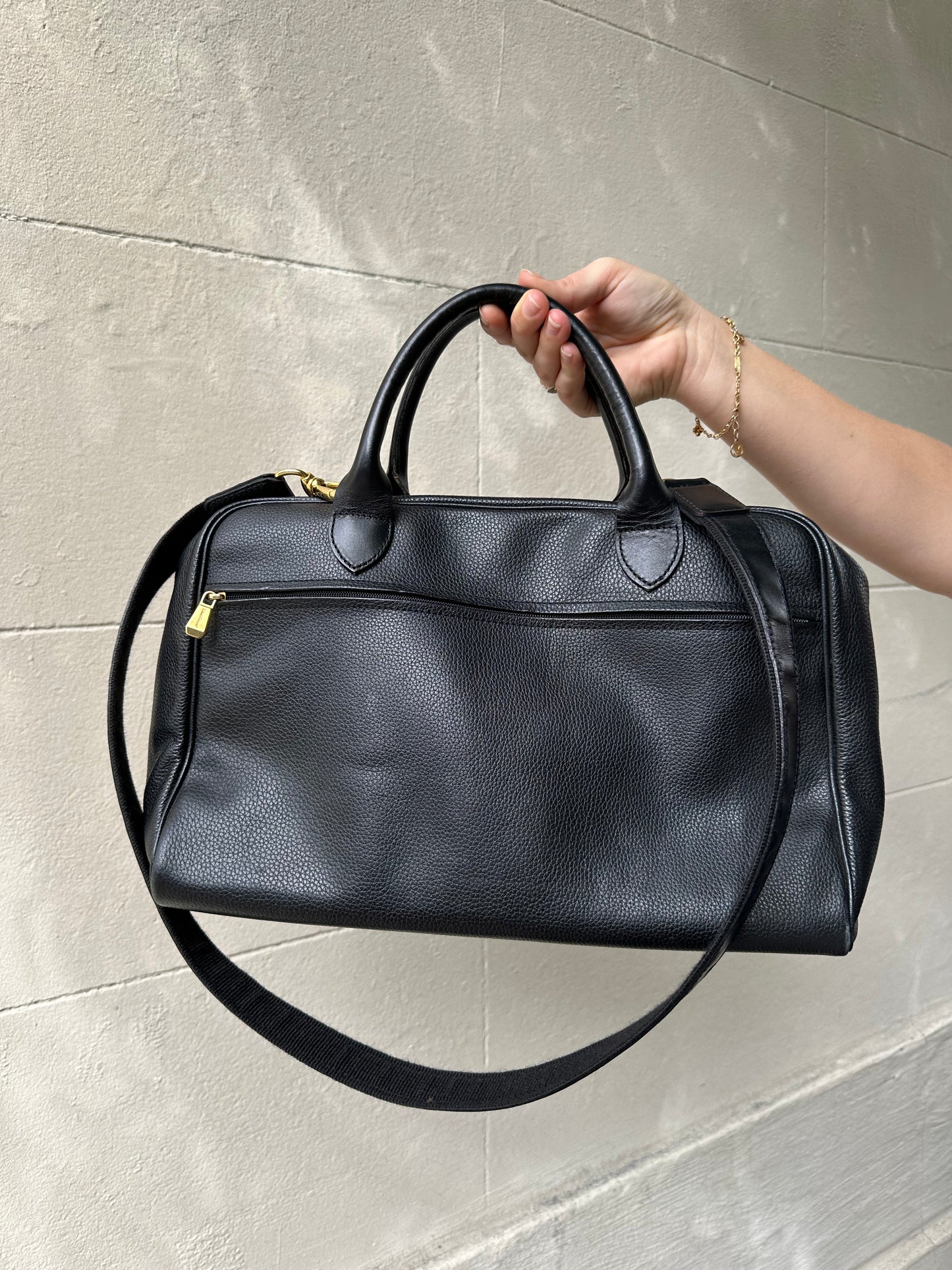 Longchamp Black Leather Bag