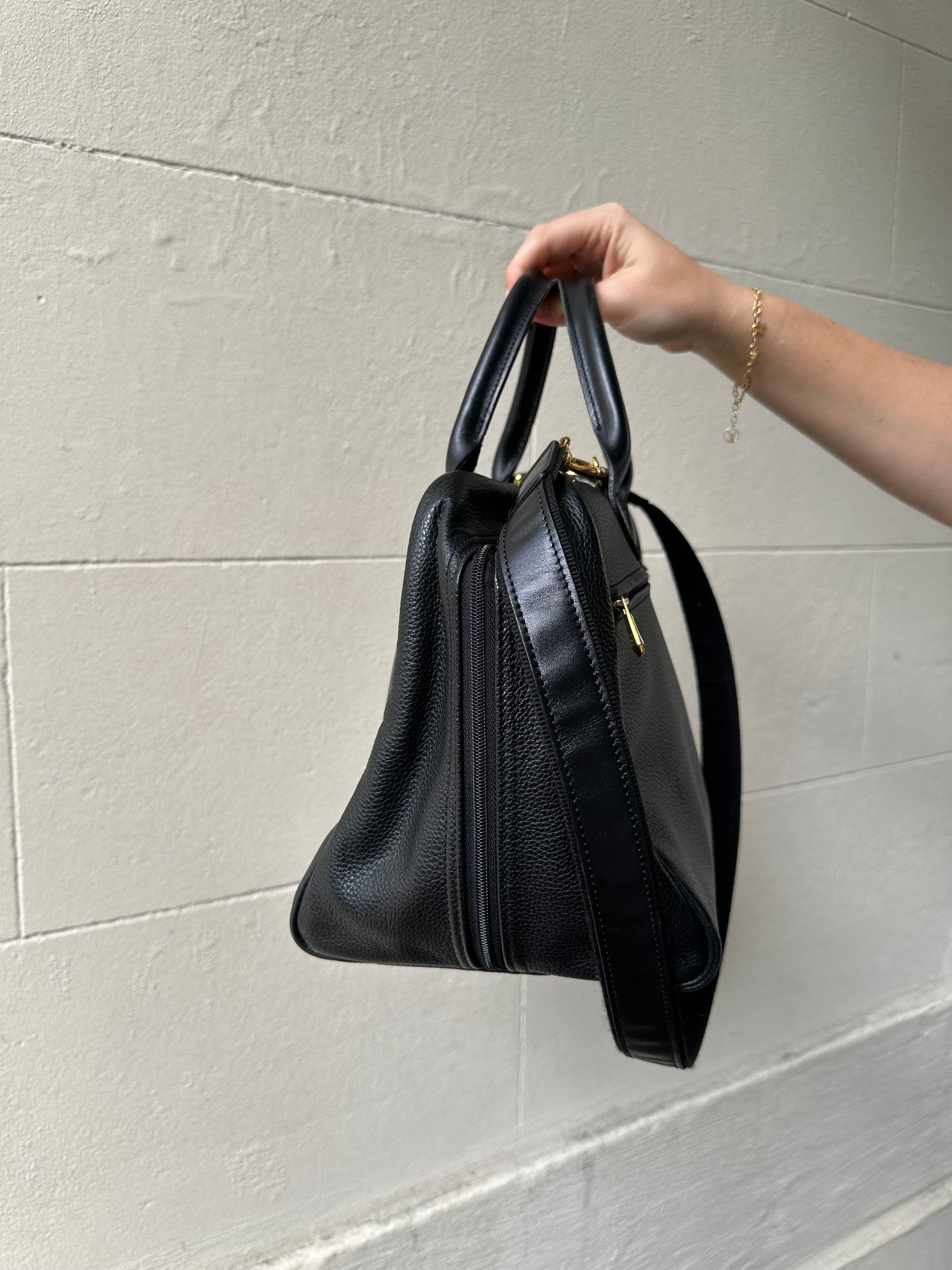 Longchamp Black Leather Bag