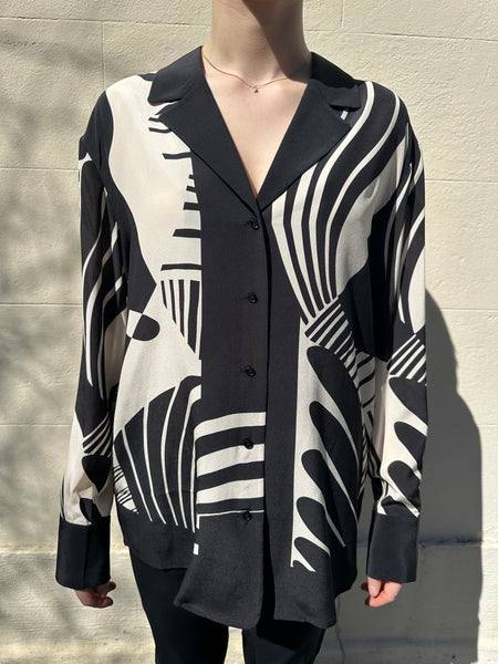 Sir Black and White Oversize Shirt Size 2