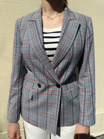 Rag & Bone Blue Check Jacket Size 0