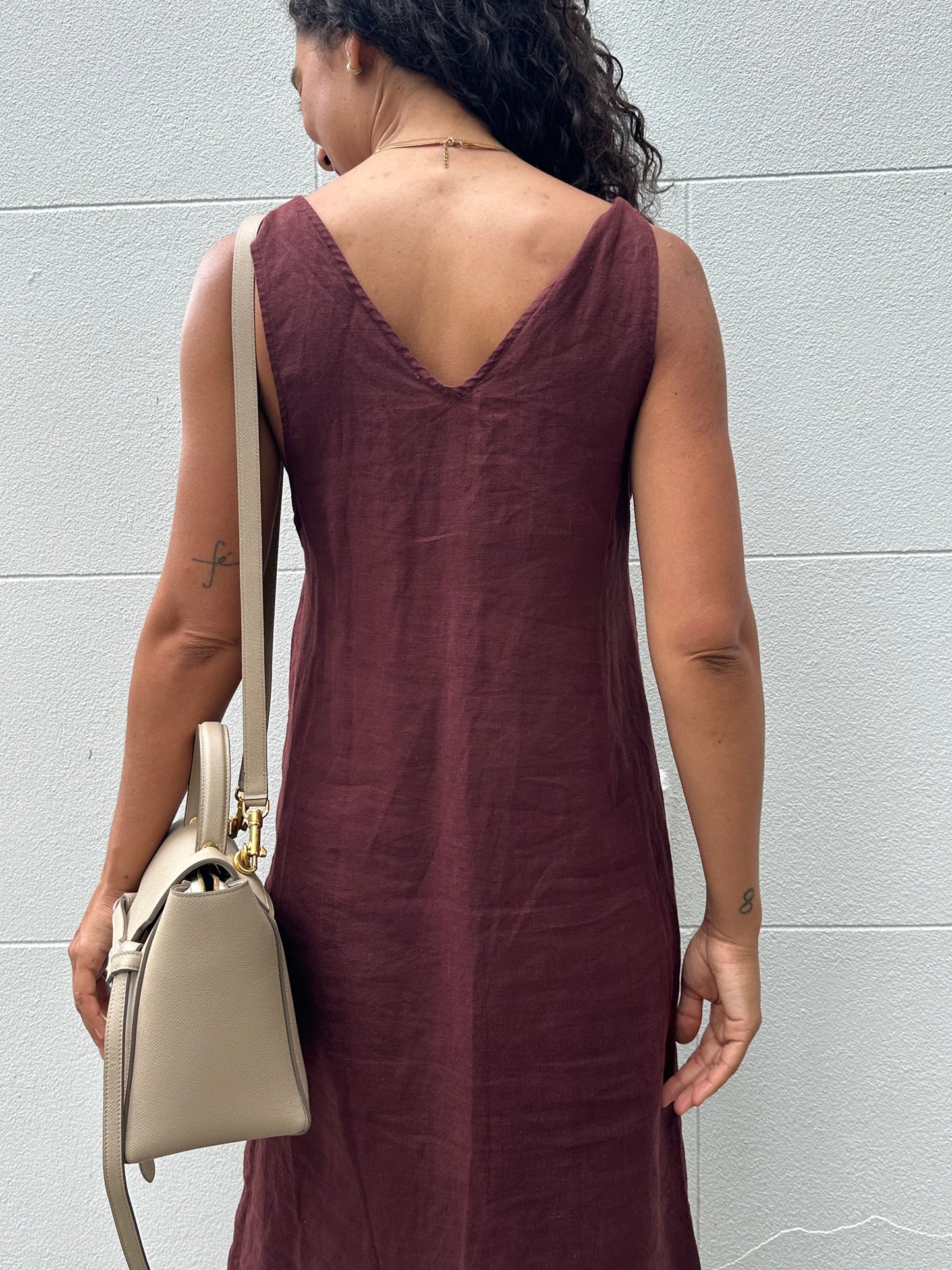 Deiji Burgundy Long Dress Size XS