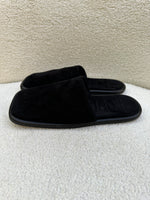 Khaite Suede Black Slides Size 37.5