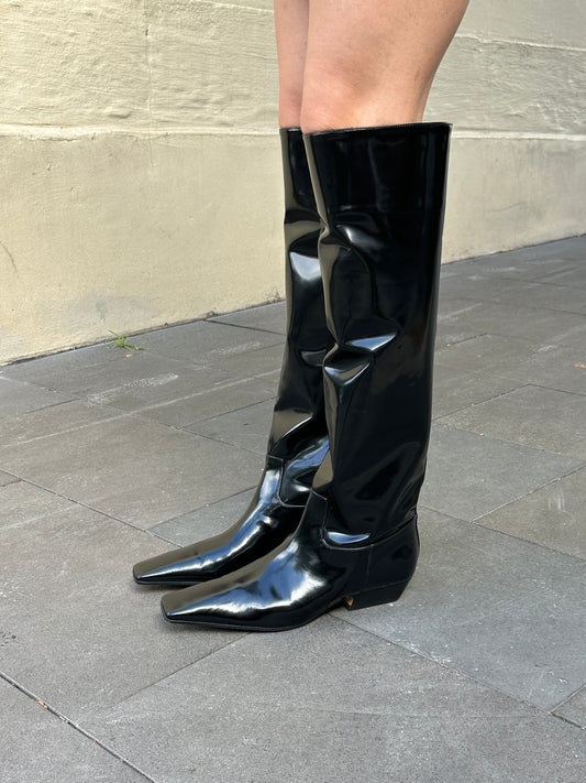 Khaite Long Black Boots Size 39.5