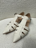 Christian Dior Cream Leather Flats Size 35.5