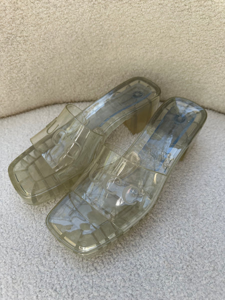 Gucci Clear Jelly Mules Size 36