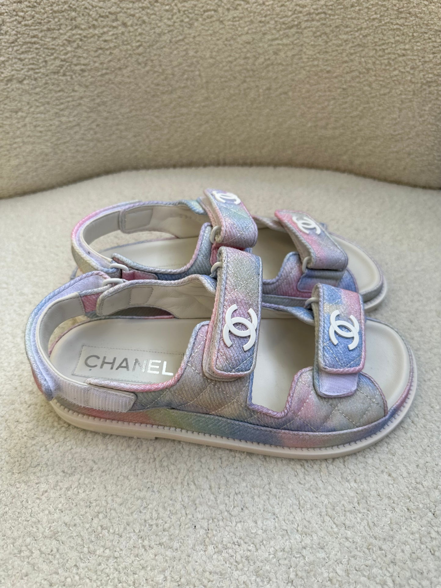 Chanel Multi Dad Sandals Size 36