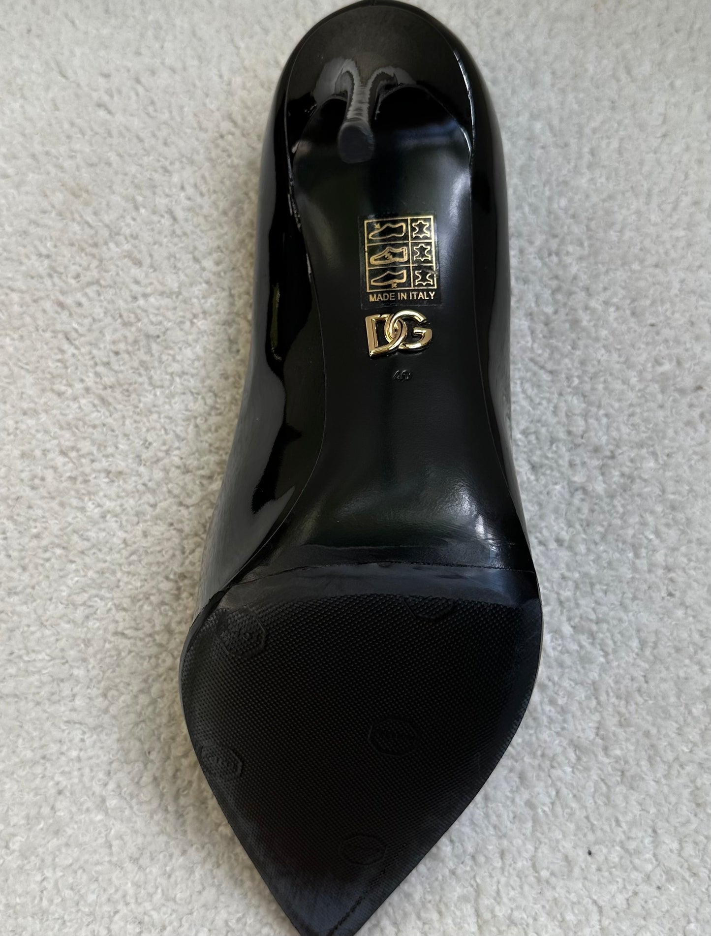 Dolce & Gabbana Black Patent Heel Size 40