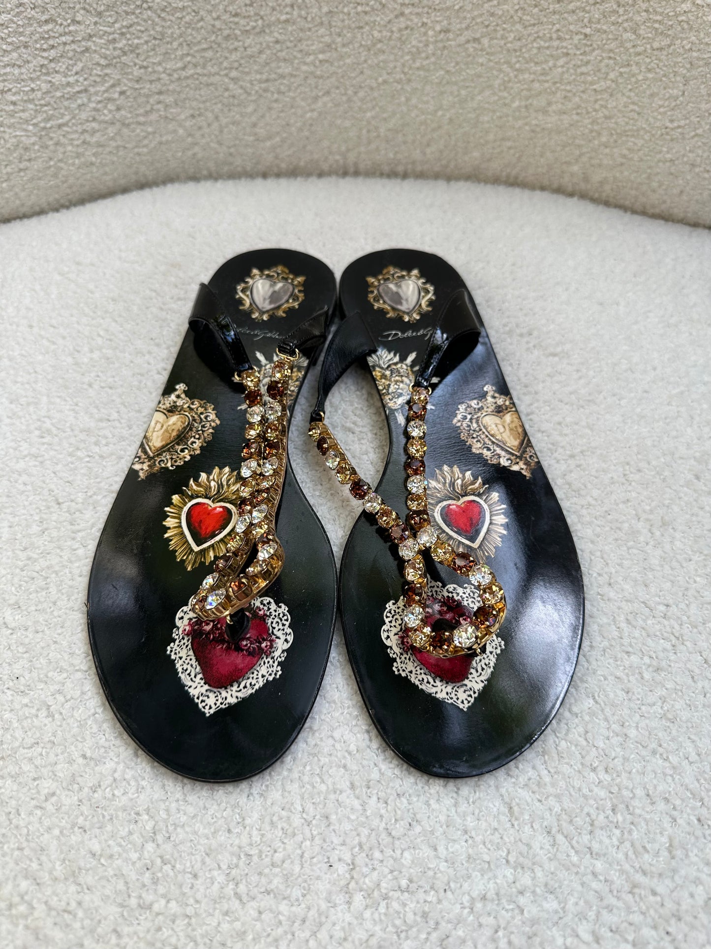 Dolce & Gabbana Jewel Slides Size 41