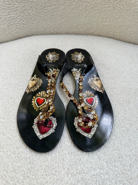 Dolce & Gabbana Jewel Slides Size 41
