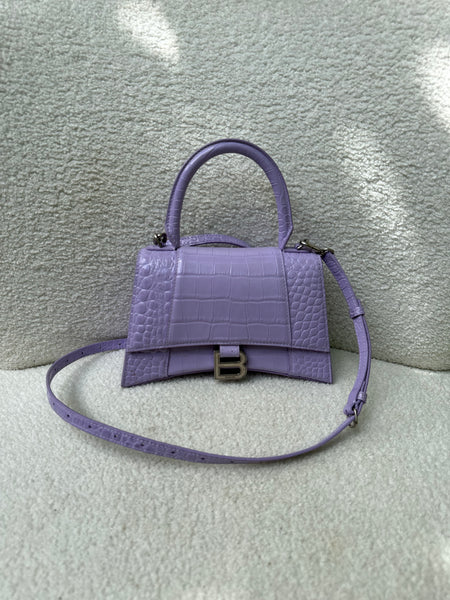 Balenciaga Lilac Small hourglass Handbag
