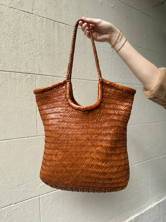 Dragon Diffusion Tan Woven Bag