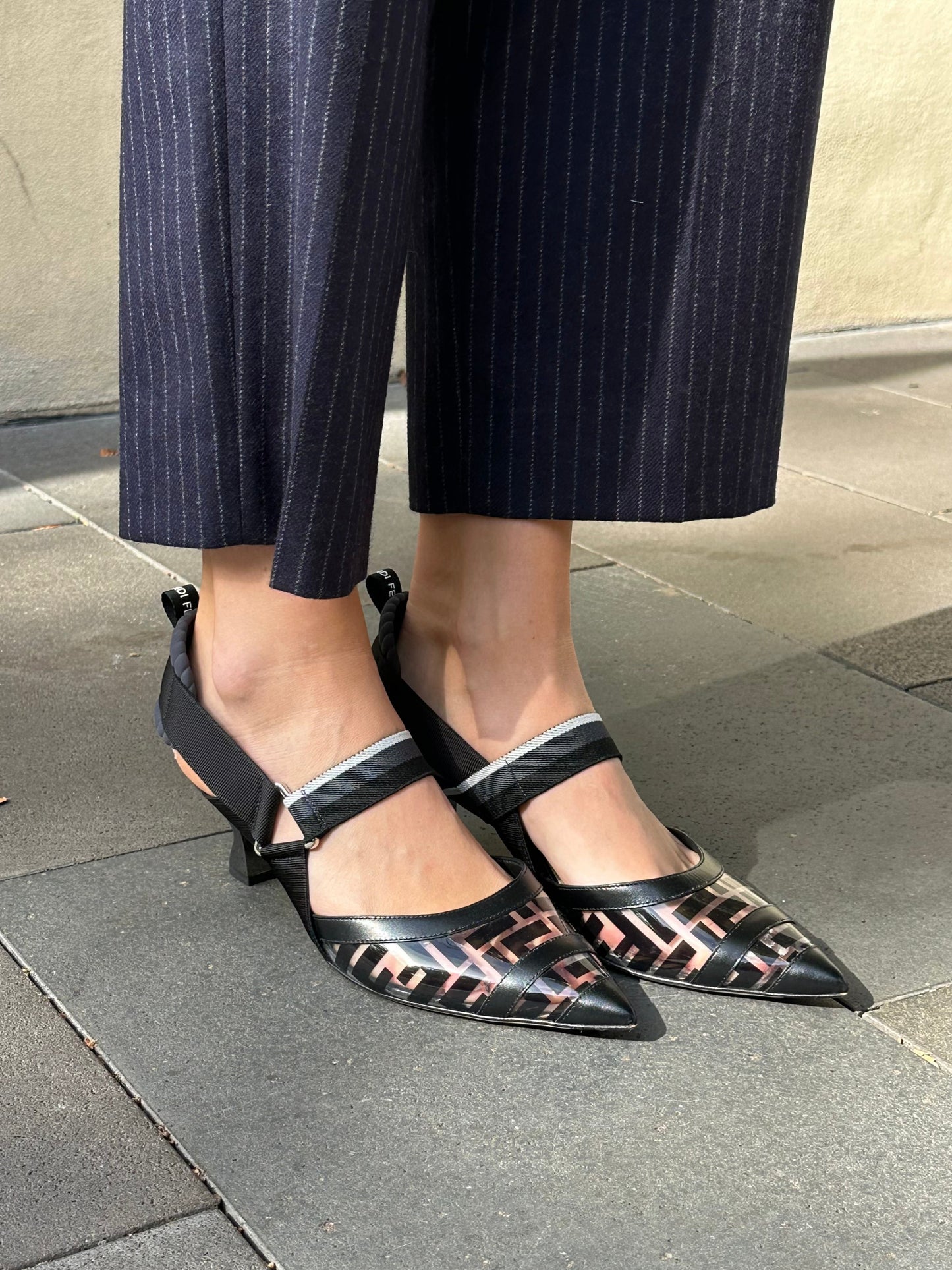 Fendi Colibri Black Heels Size 41