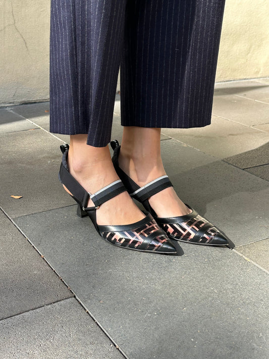 Fendi Colibri Black Heels Size 41