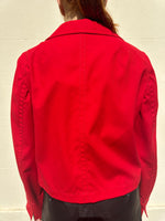 Akris Red Short Jacket Size 42