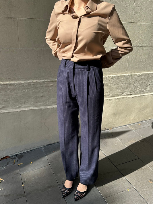 Blaze Milano Pinstripe Navy Pant Size 1