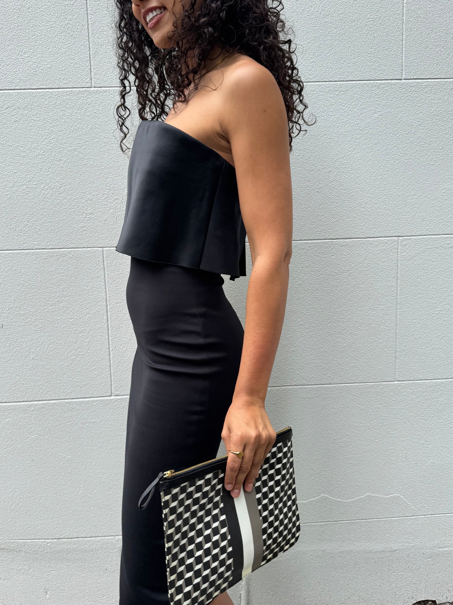 Victoria Beckham Black Strapless Dress Size 8