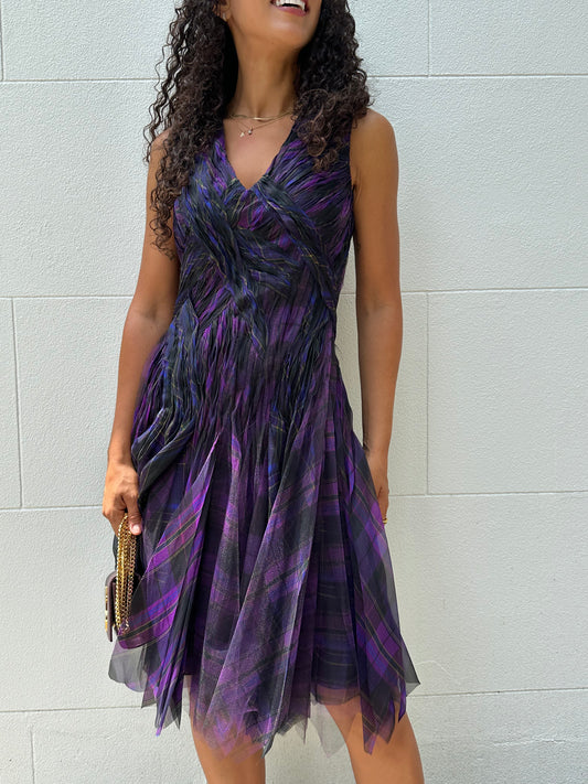 Ralph Lauren Purple Tarten Party Dress Size US 2