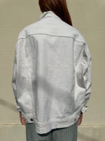 Frame White Denim Jacket Size L