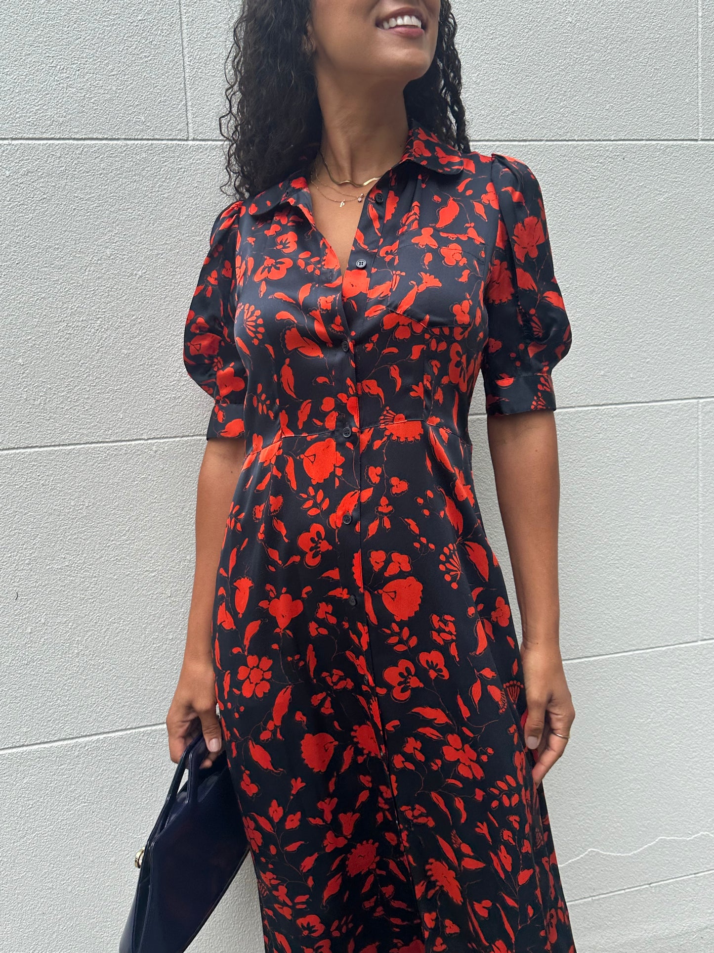 Lee Mathews Black/Red Dress Size 1