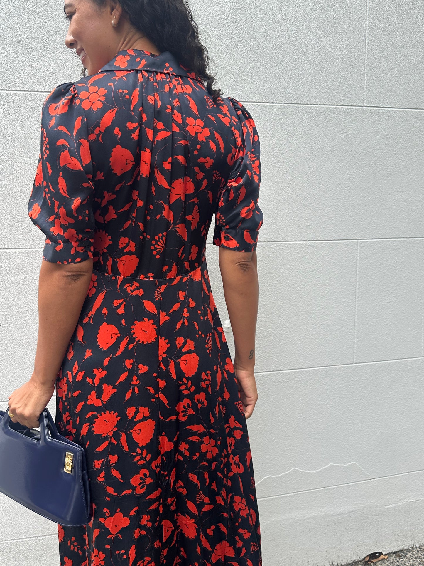 Lee Mathews Black/Red Dress Size 1