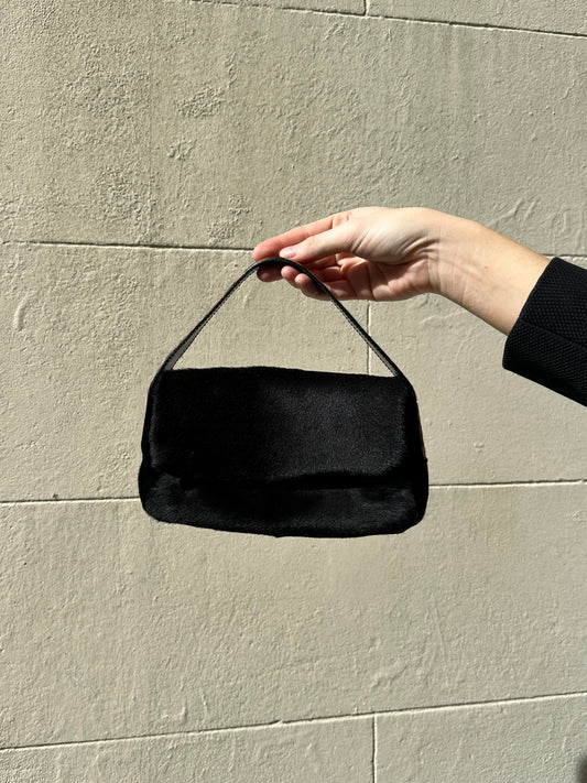 Kenneth Cole Black Fur Mini Bag