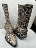 Zimmerman Tall Snake Skin Boots Size 38