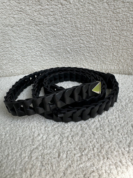 Bottega Veneta Plaited Black Belt