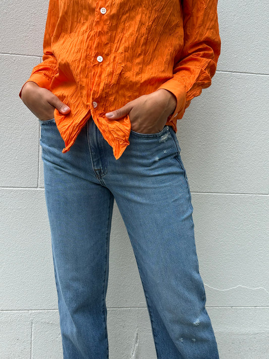 Frame Distressed Blue Jeans Size 25