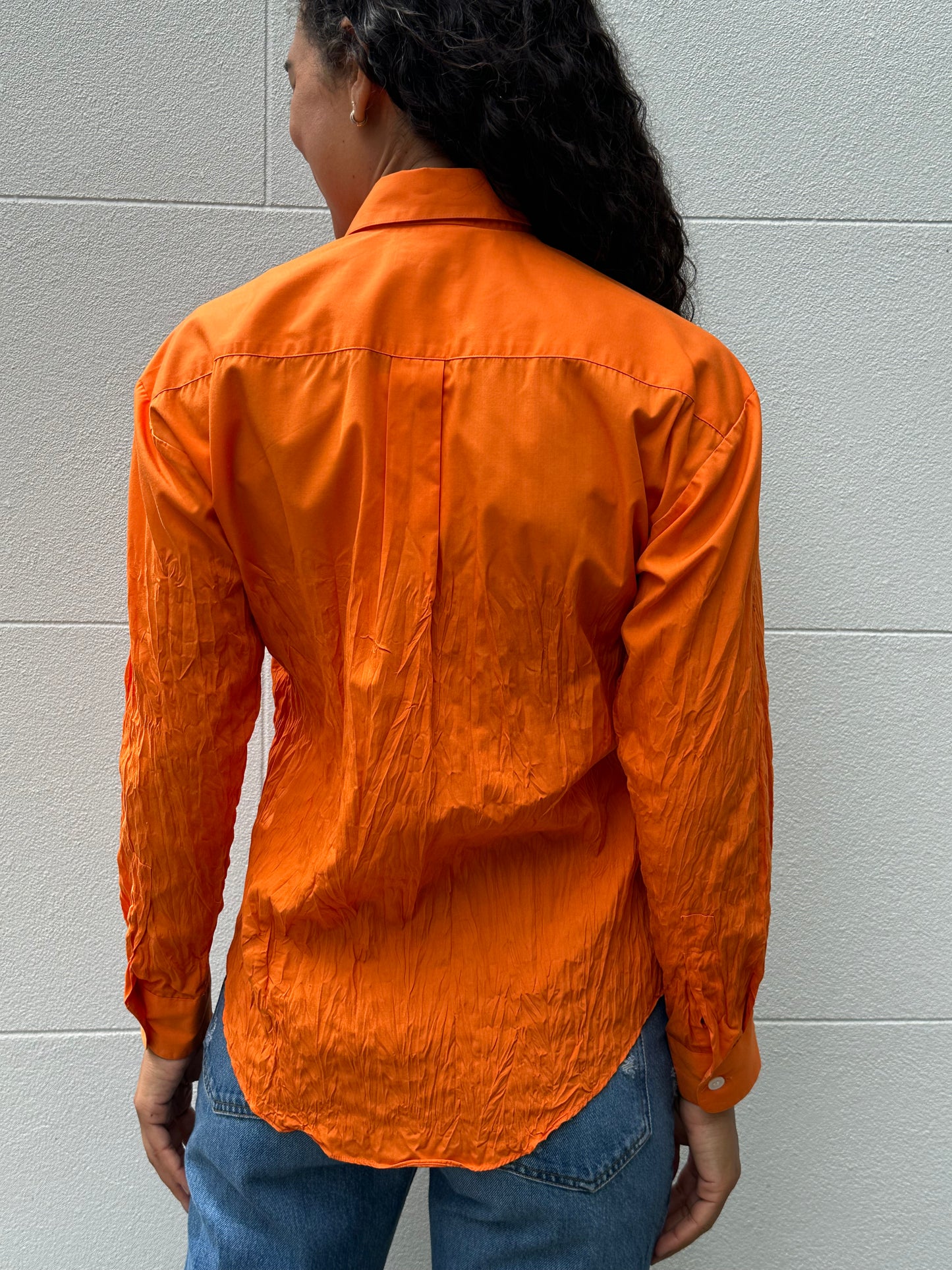 Issey Myake Design Orange Shirt Size M