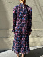 Ganni Pink and Blue Floral Dress Size 34