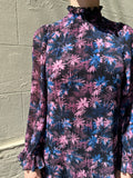 Ganni Pink and Blue Floral Dress Size 34