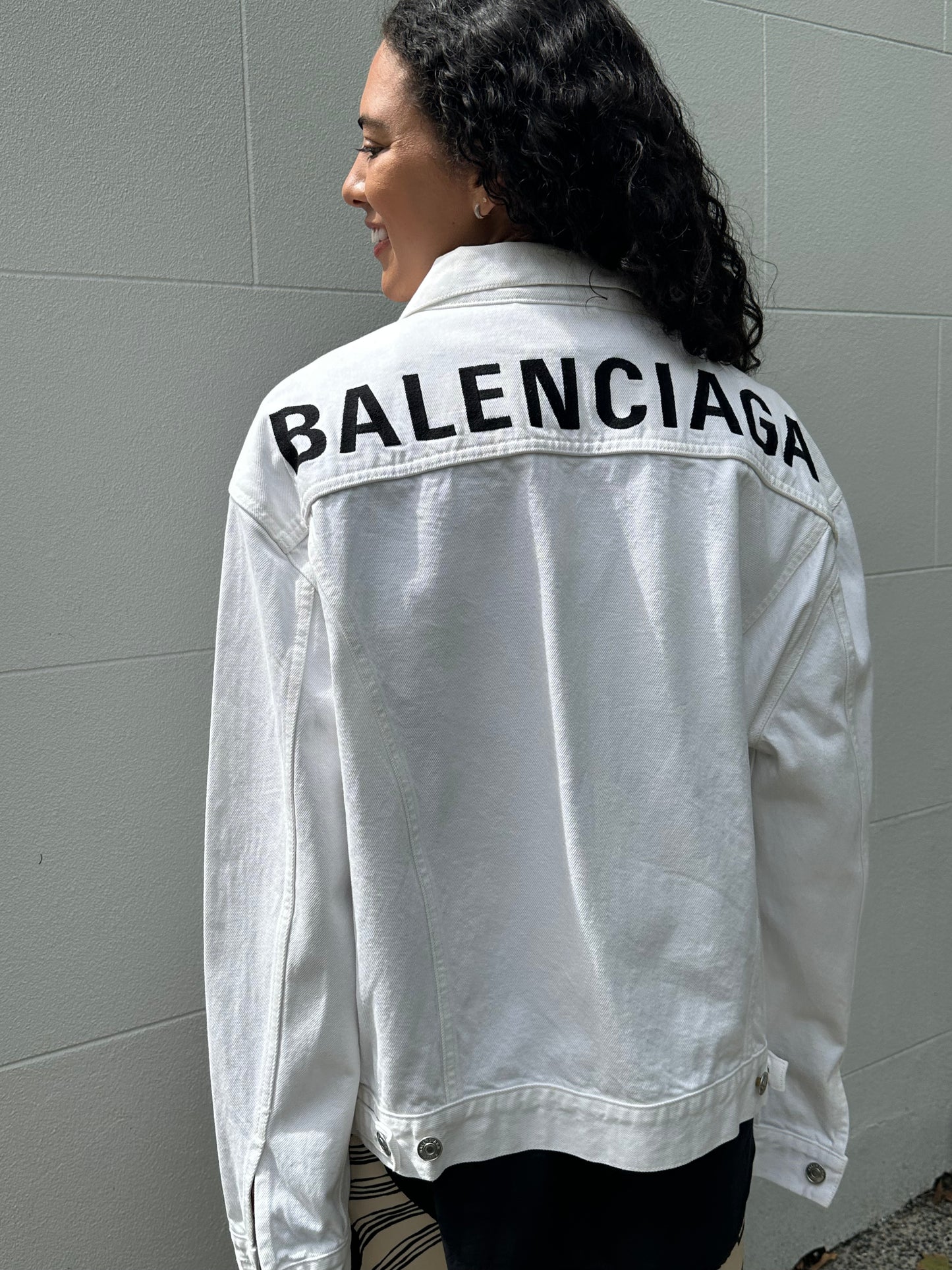 Balenciaga White Denim Jacket Size 38