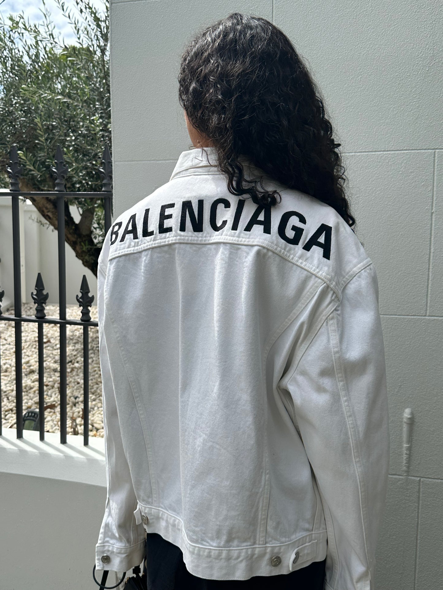 Balenciaga White Denim Jacket Size 38