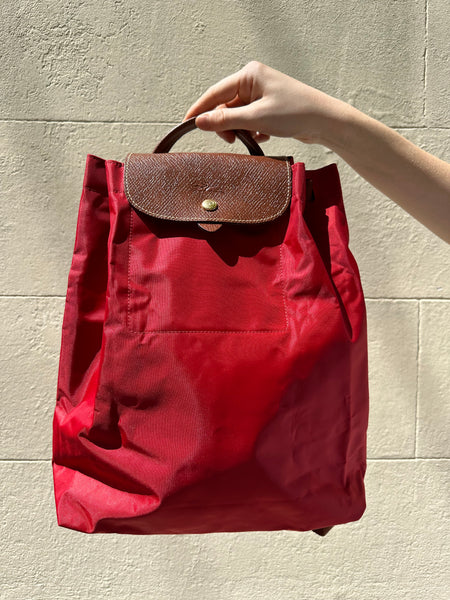 Longchamp Red Backpack