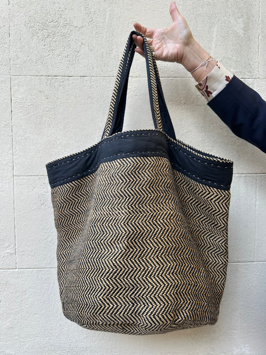 Max & Co Woven Fabric Tote Bag