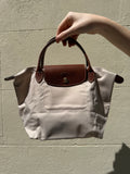 Longchamp Mini Ecru Pilage Bag