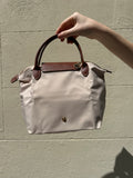 Longchamp Mini Ecru Pilage Bag