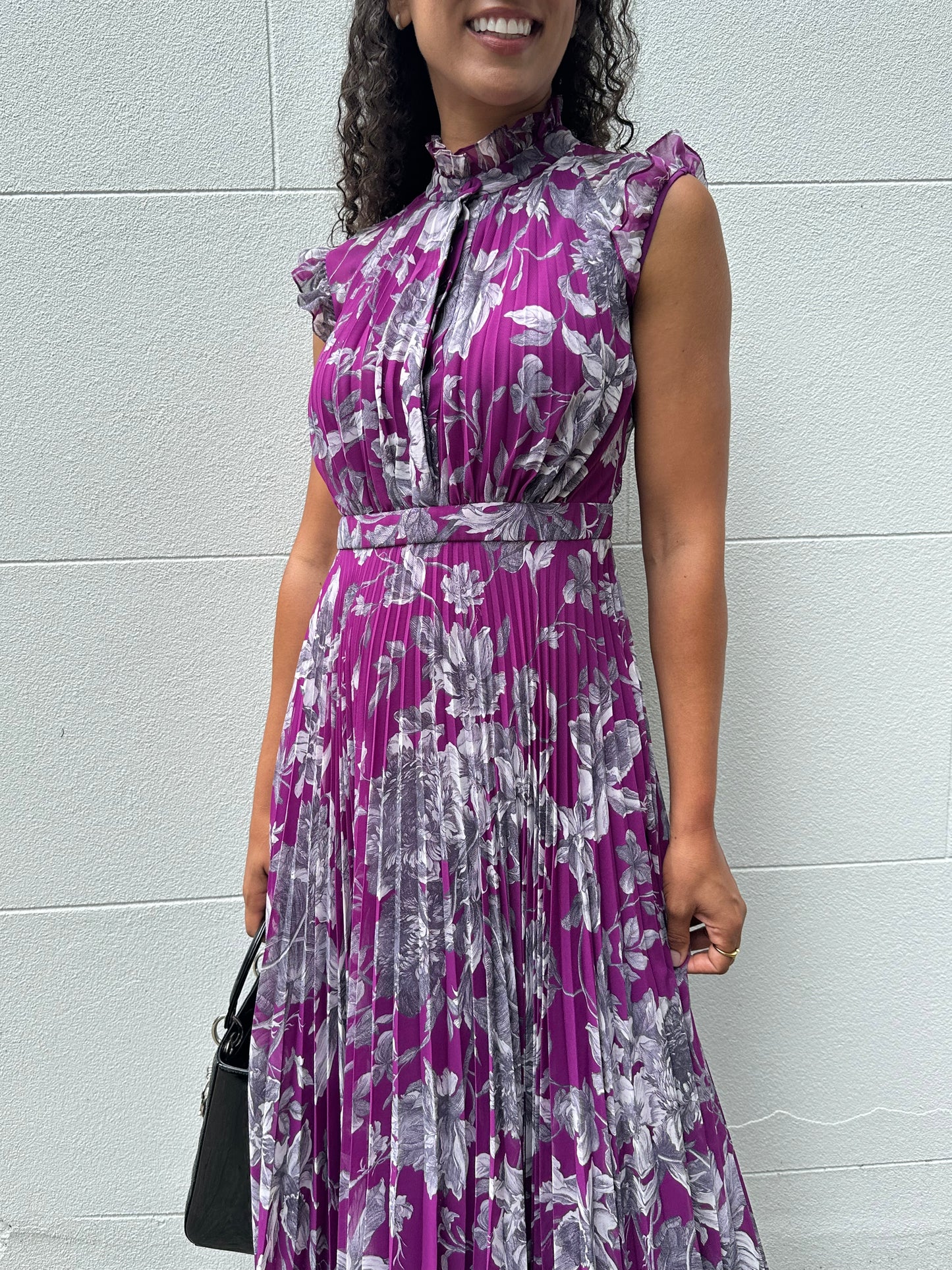 Erdem Purple Floral Dress Size 8