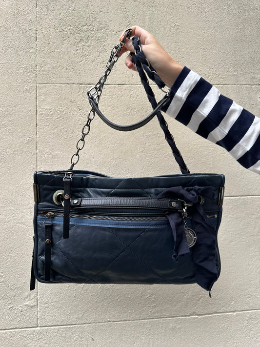 Lanvin Navy Quilted Bag