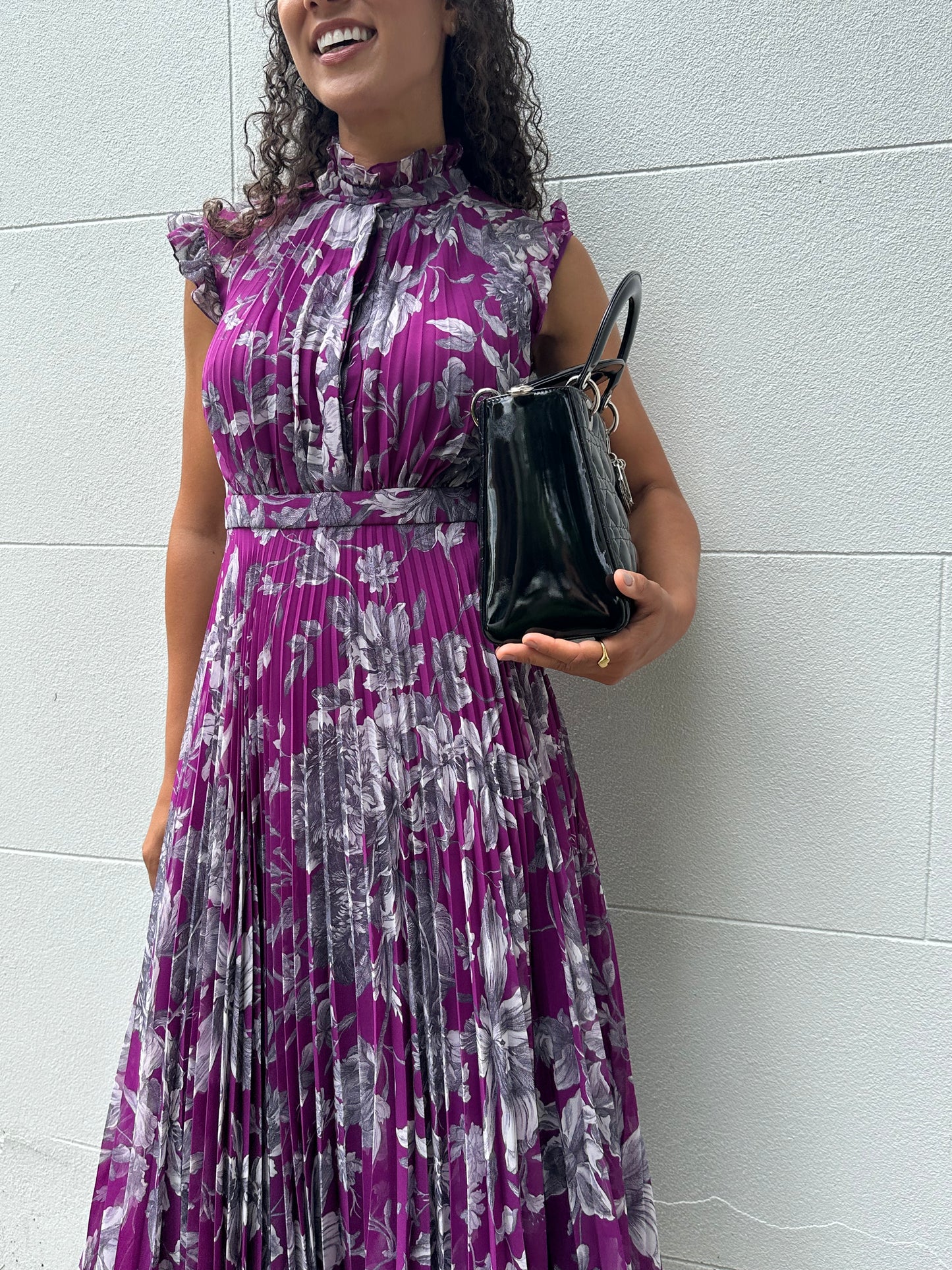 Erdem Purple Floral Dress Size 8