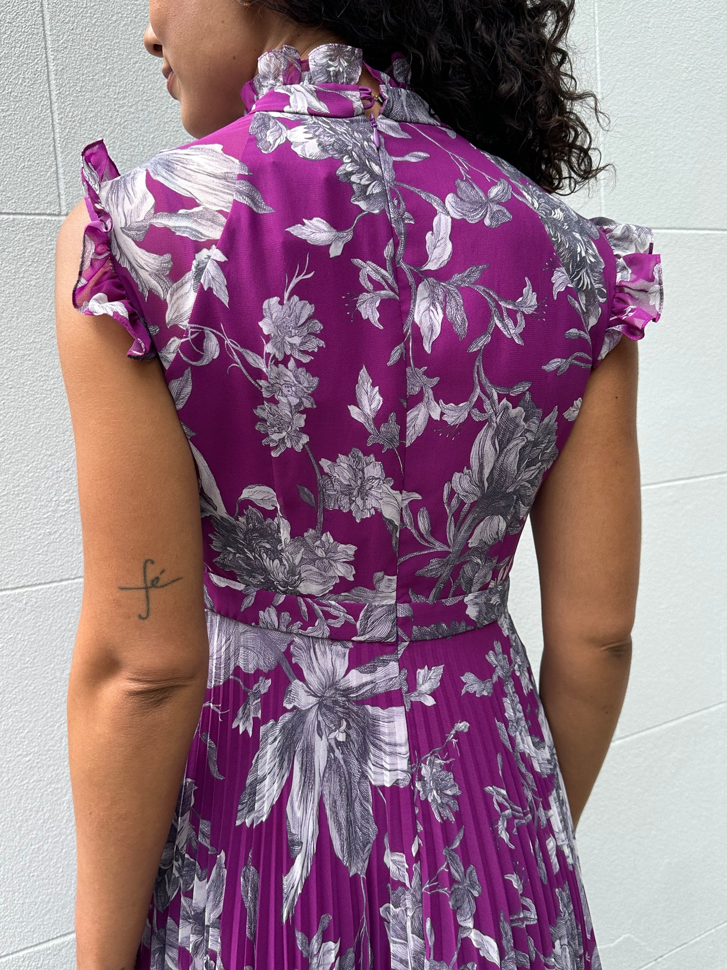 Erdem Purple Floral Dress Size 8