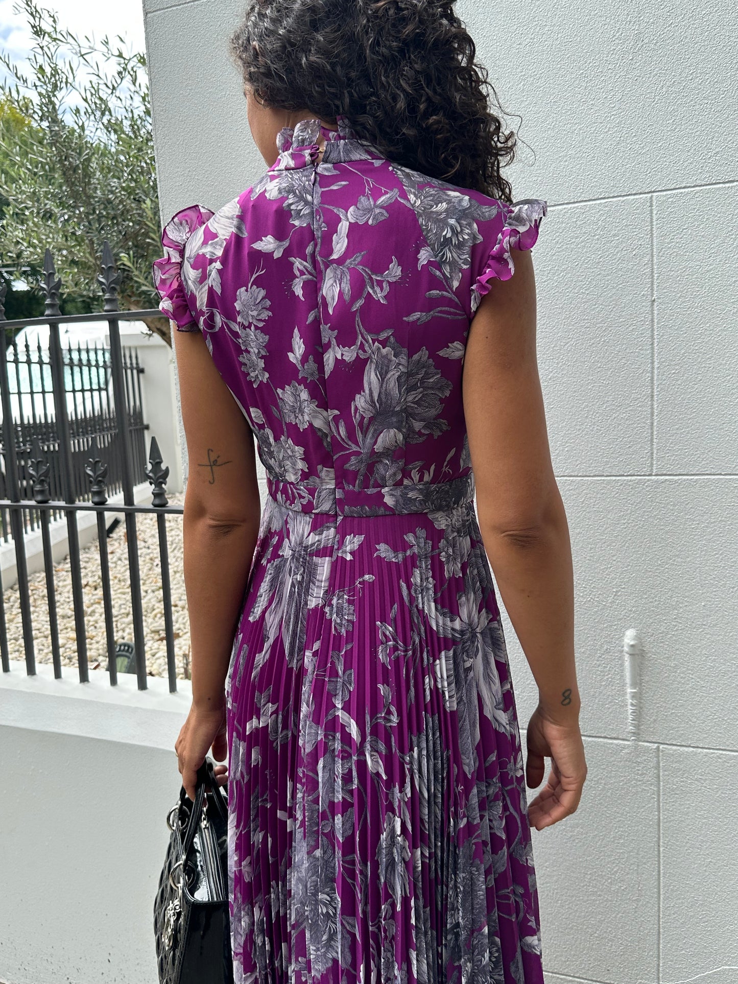 Erdem Purple Floral Dress Size 8