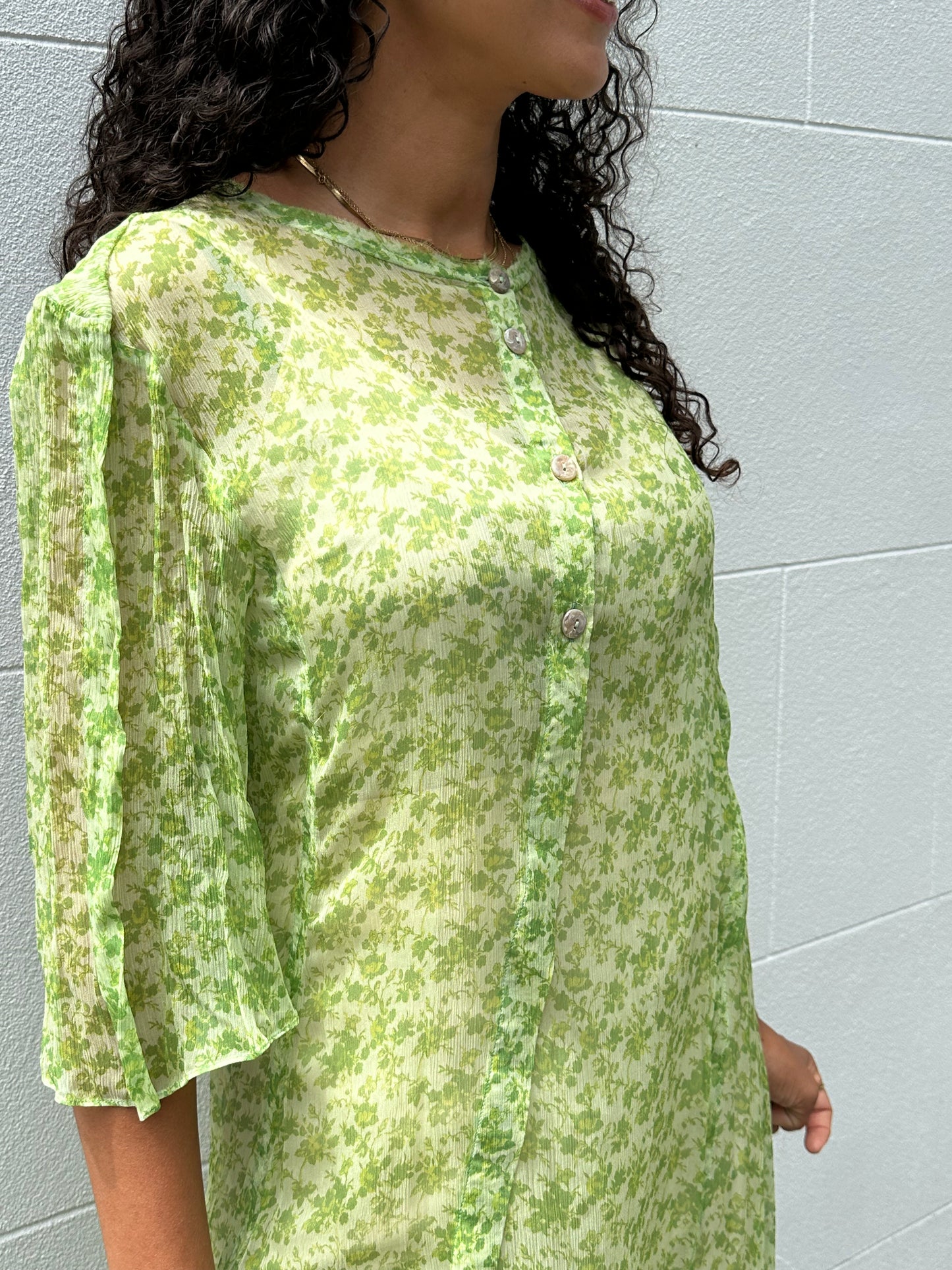Acne Studios Sheer Green Dress Size 40