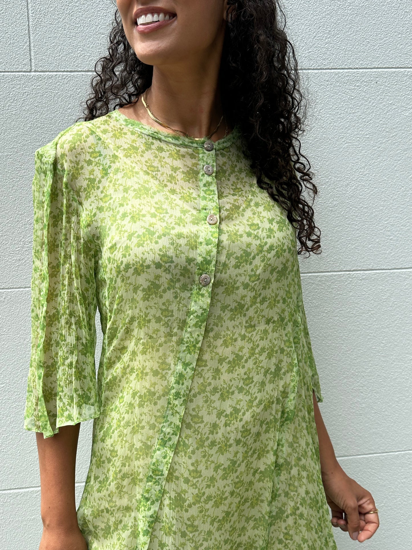 Acne Studios Sheer Green Dress Size 40