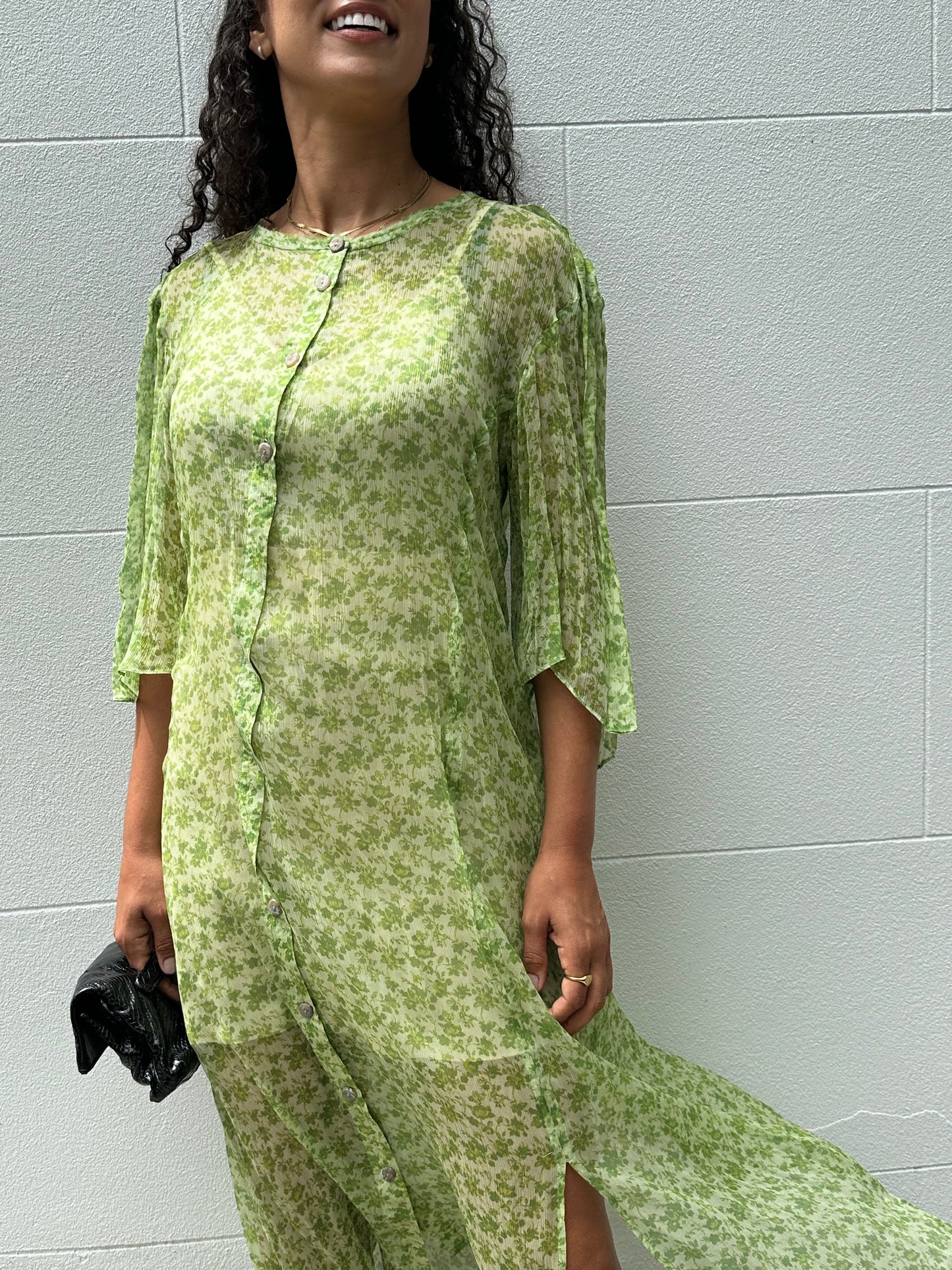 Acne Studios Sheer Green Dress Size 40