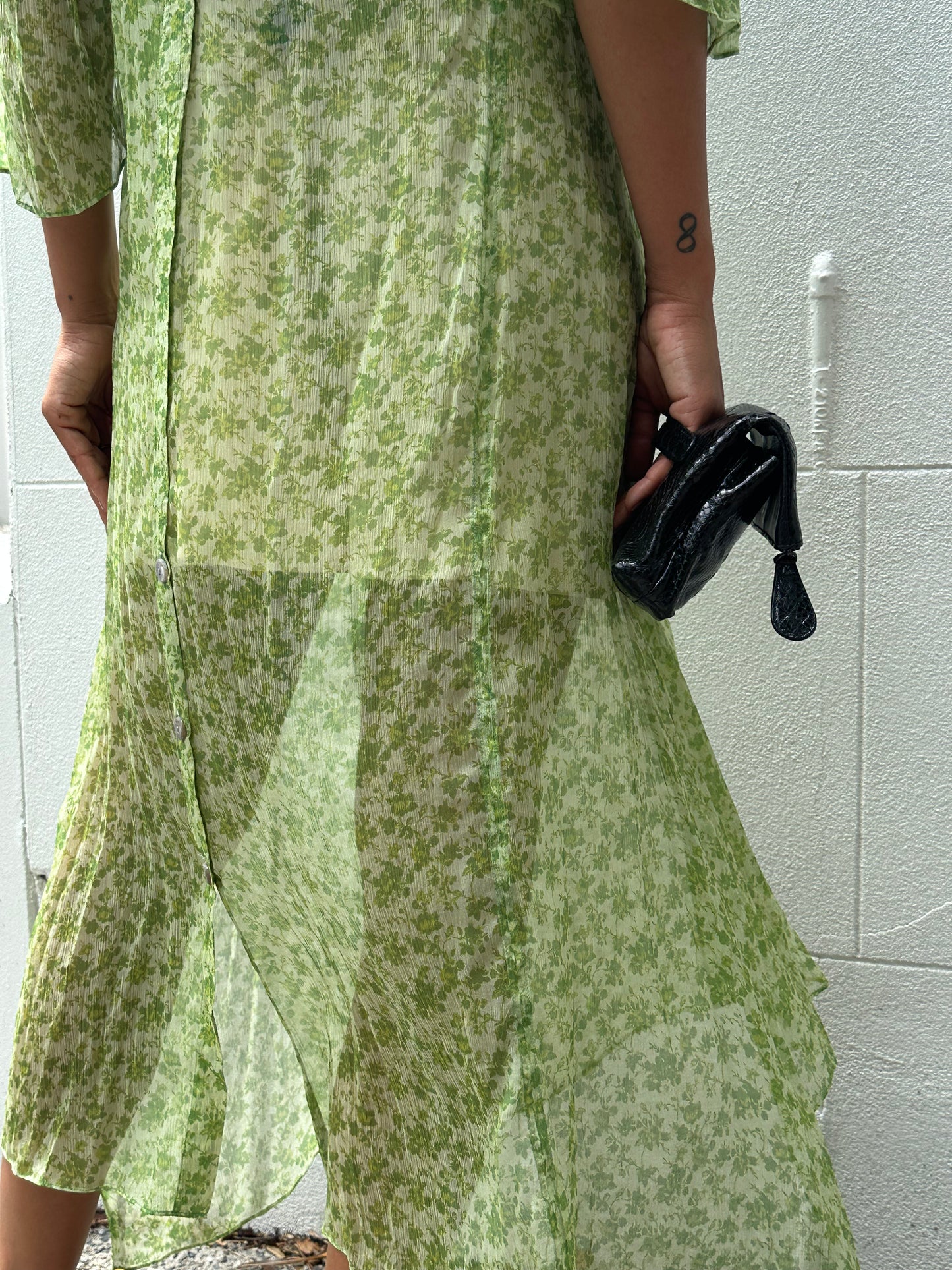 Acne Studios Sheer Green Dress Size 40