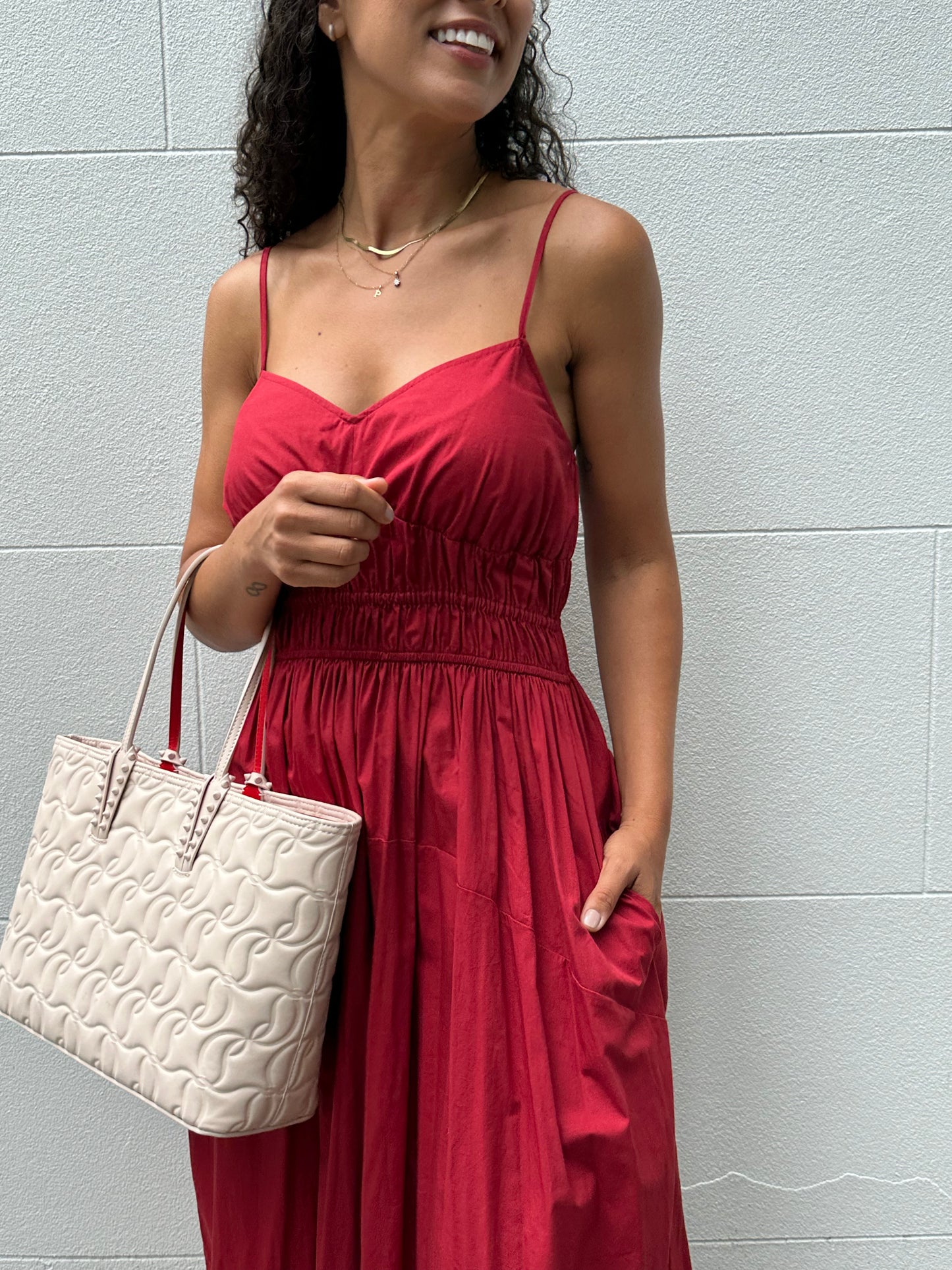 Ciao Lucia Burgundy Sundress Size M