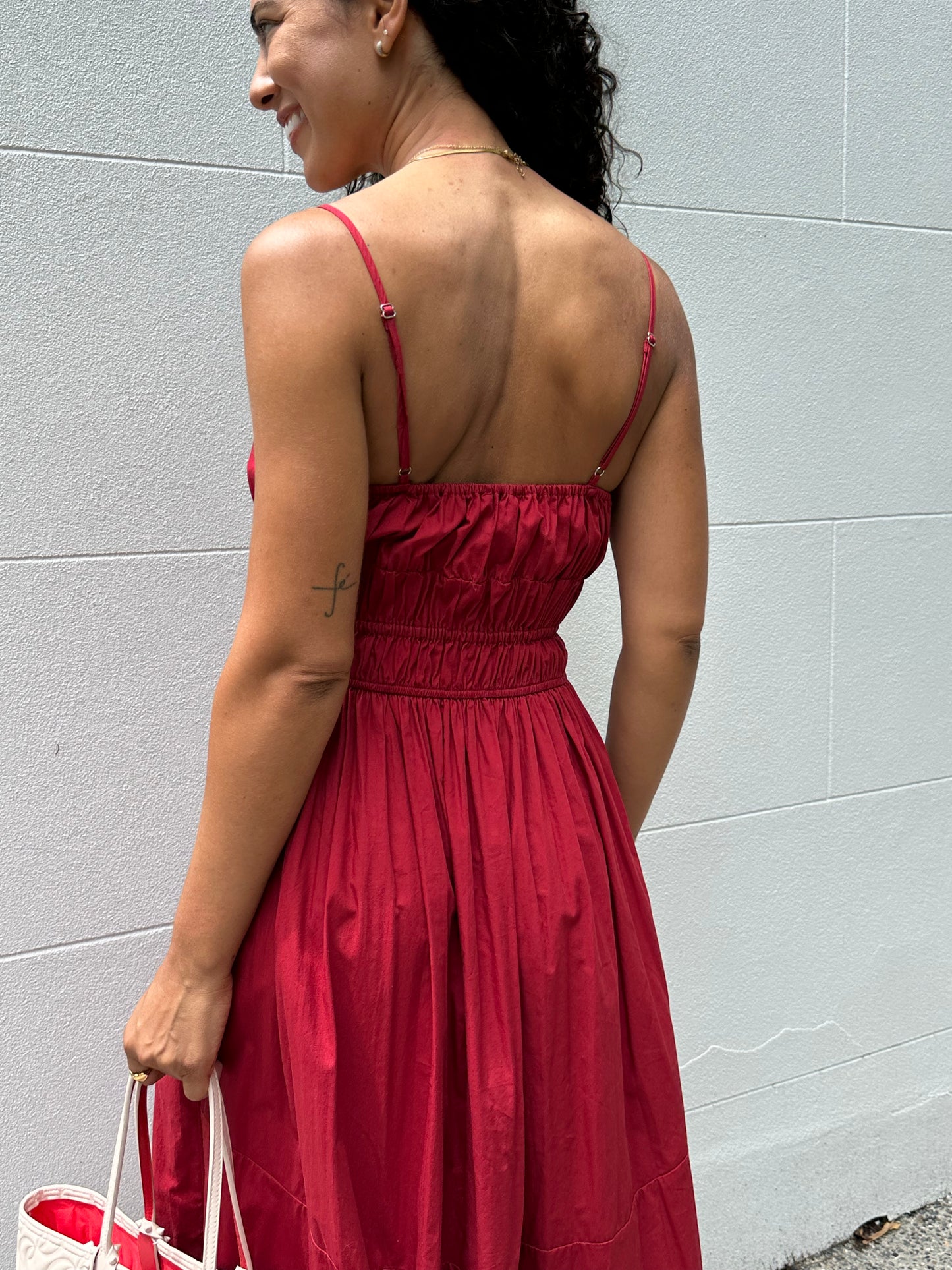 Ciao Lucia Burgundy Sundress Size M