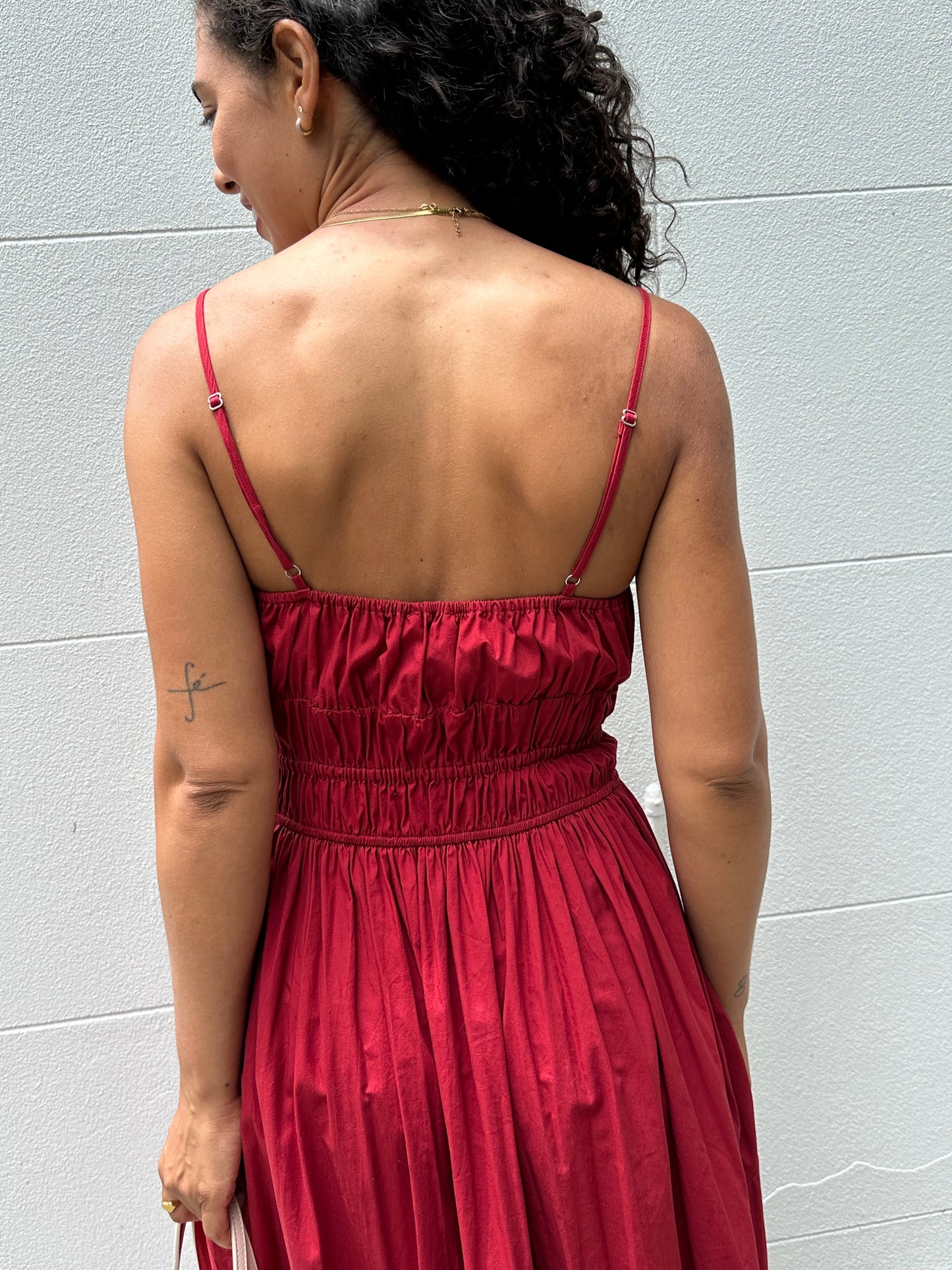 Ciao Lucia Burgundy Sundress Size M